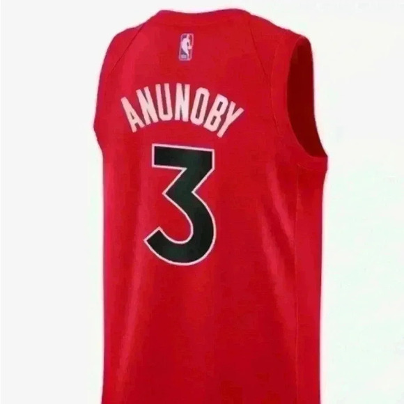 Nike Raptor Jersey Red Black Anunoby 3 size XL Boys' Grade School - Picture 6 of 11
